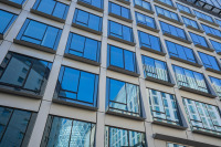 office building exterior glass